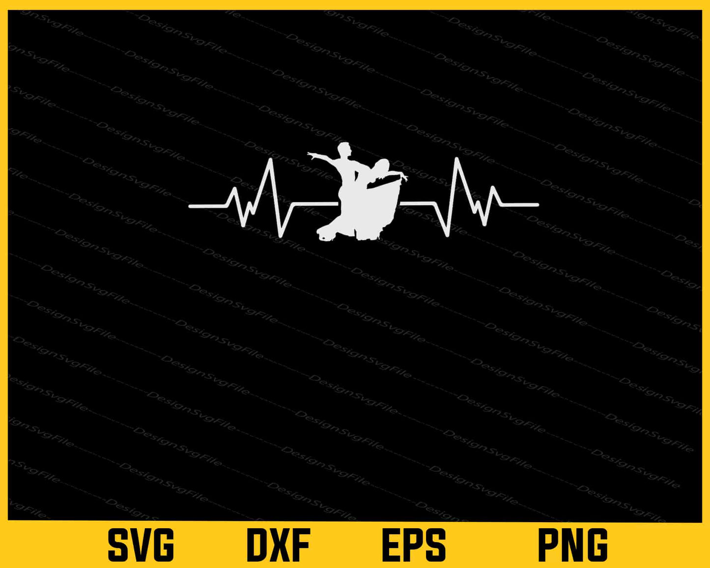 Ballroom Dance Heartbeat Svg Cutting Printable File - Premium Cutting Files in SVG, PNG & EPS Formats - Premium SVG Cutting Files for Crafts