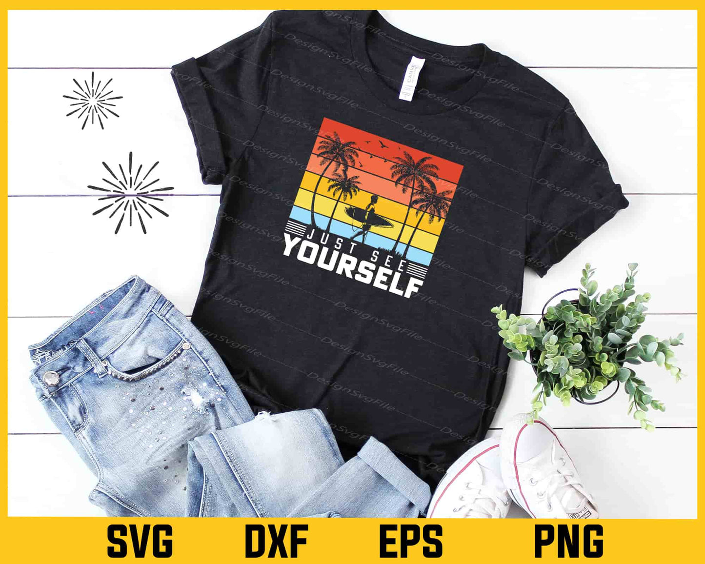 Just See Yourself Summer Svg Cutting Printable File - Premium Cutting Files in SVG, PNG & EPS Formats - Premium SVG Cutting Files for Crafts