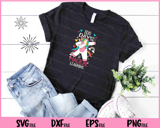 100 Days Of Magical Learning Unicorn Dabbing Svg Cutting Printable Files  - Premium Cutting Files in SVG, PNG & EPS Formats - Premium SVG Cutting Files for Crafts