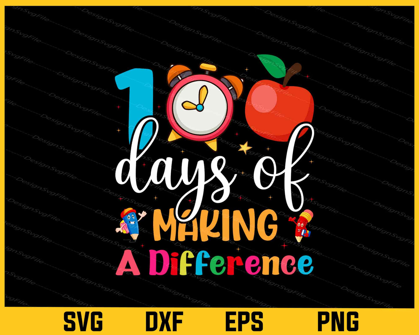 100 Days Of Making A Difference Svg Cutting Printable File  - Premium Cutting Files in SVG, PNG & EPS Formats - Premium SVG Cutting Files for Crafts