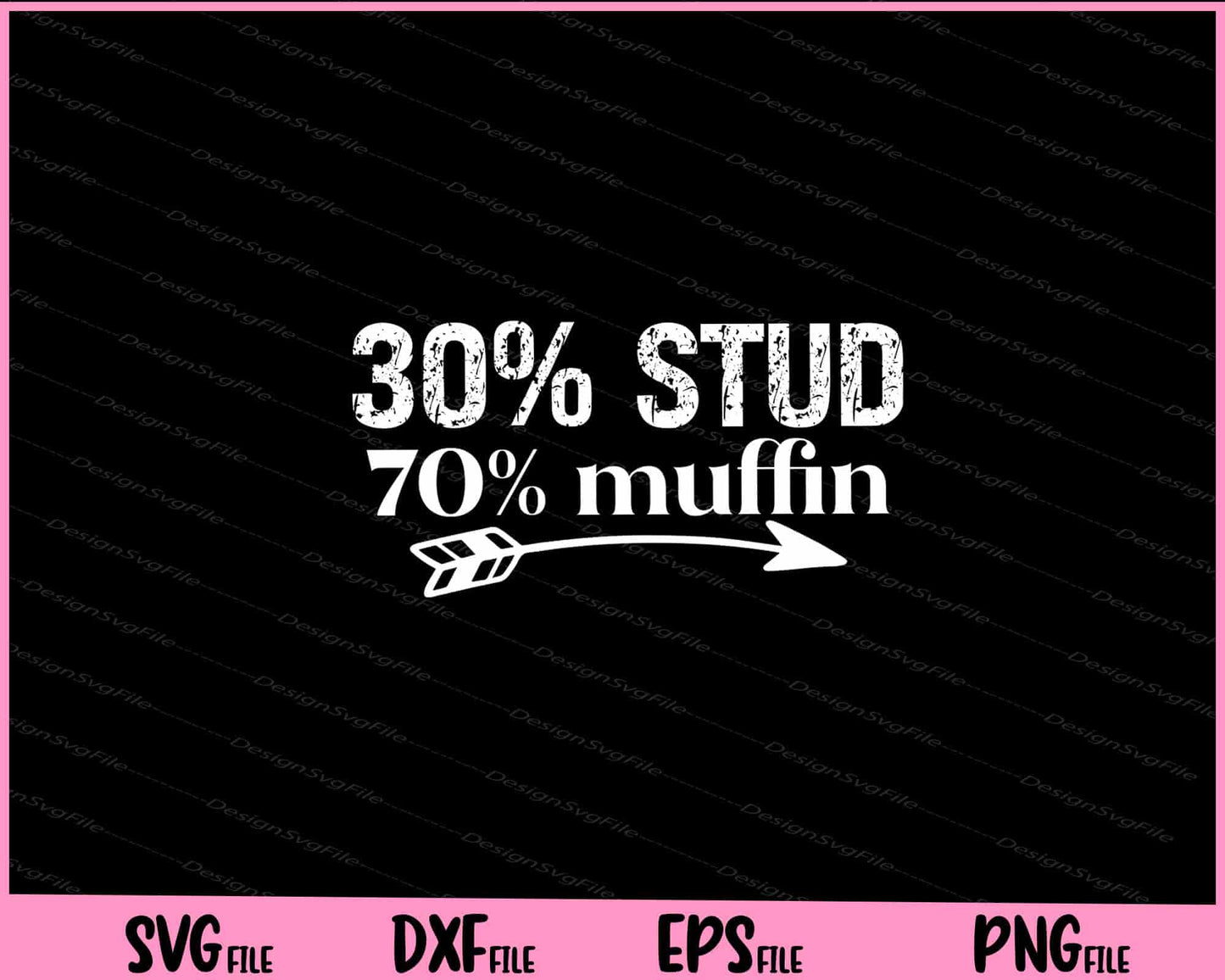 30% stud 70% muffin Svg Cutting Printable Files  - Premium Cutting Files in SVG, PNG & EPS Formats - Premium SVG Cutting Files for Crafts