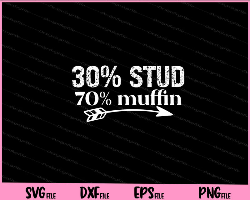 30% stud 70% muffin svg