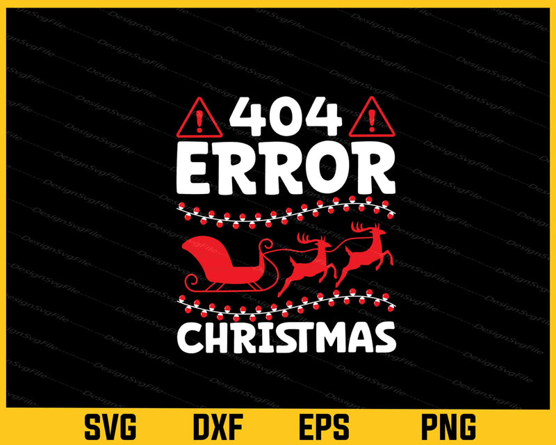404 Error Christmas Funny svg