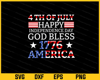 4th Of July Happy Independence Day America Svg Cutting Printable File  - Premium Cutting Files in SVG, PNG & EPS Formats - Premium SVG Cutting Files for Crafts