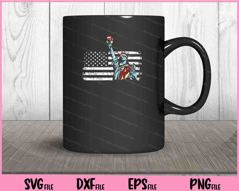 4th of July American flag mug