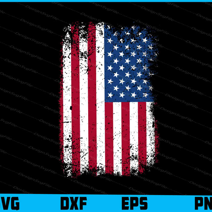 4th of July American Flag SVG