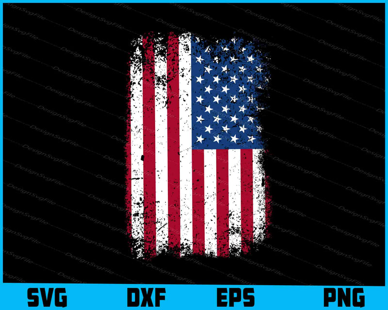 4th of July American Flag SVG
