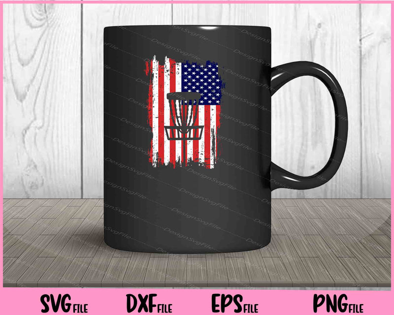 4th of July American Flag Disc Golf mug