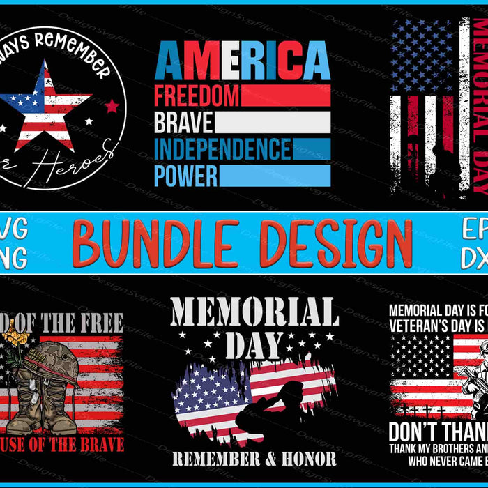 4th of July Bundle SVG, Memorial Day PNG