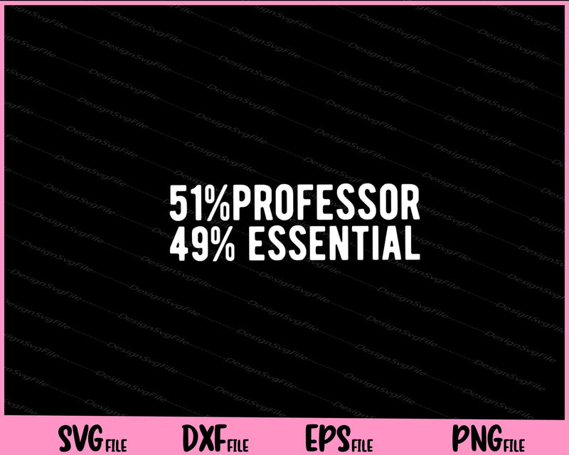 51%professor 49% Essential svg