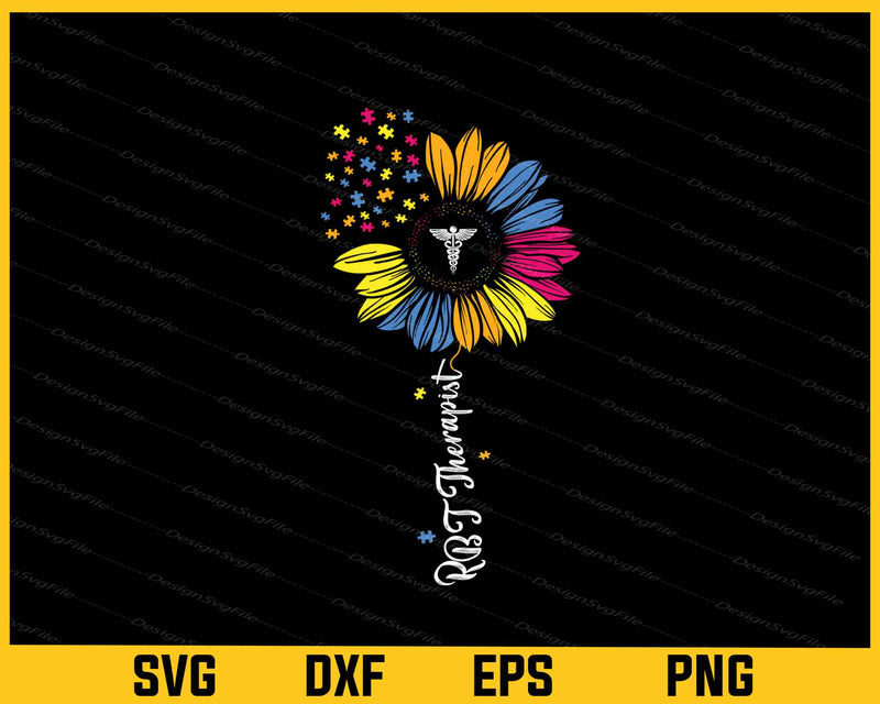 ABA Therapist Behavior Tech Sunflower Svg Cutting Printable File  - Premium Cutting Files in SVG, PNG & EPS Formats - Premium SVG Cutting Files for Crafts