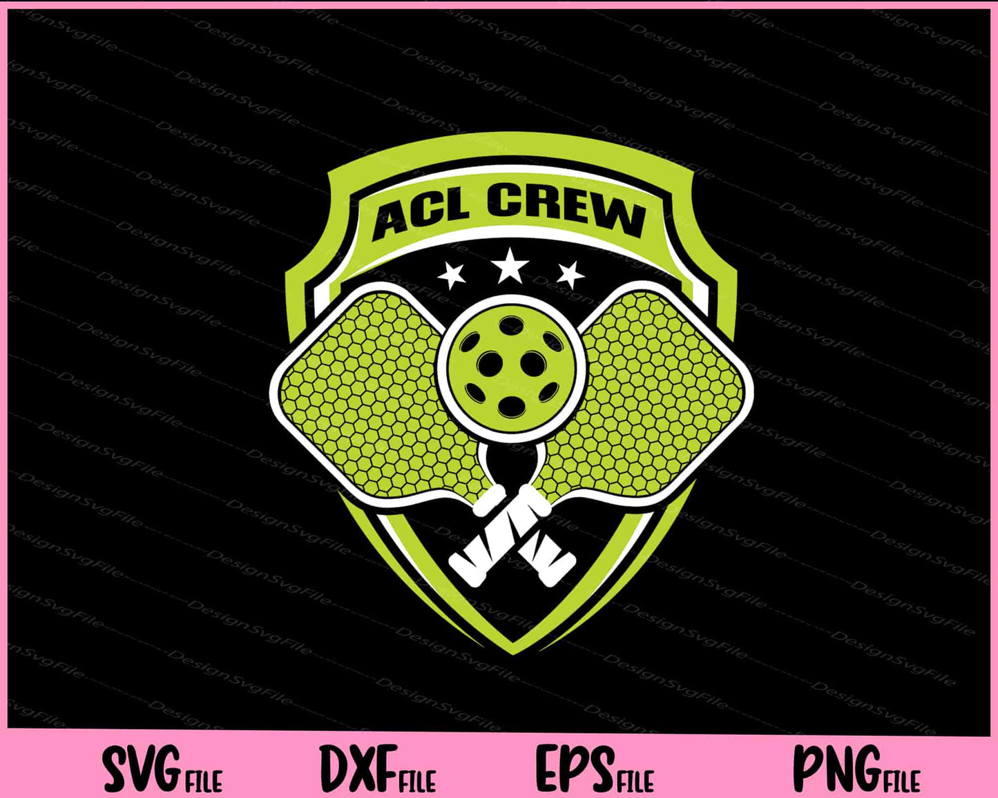 ACL Crew Pickleball Sport Svg Cutting Printable Files  - Premium Cutting Files in SVG, PNG & EPS Formats - Premium SVG Cutting Files for Crafts