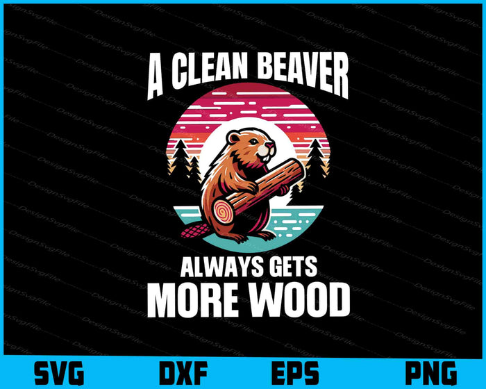 Collection of beaver-themed designs with text and graphics on a black background.