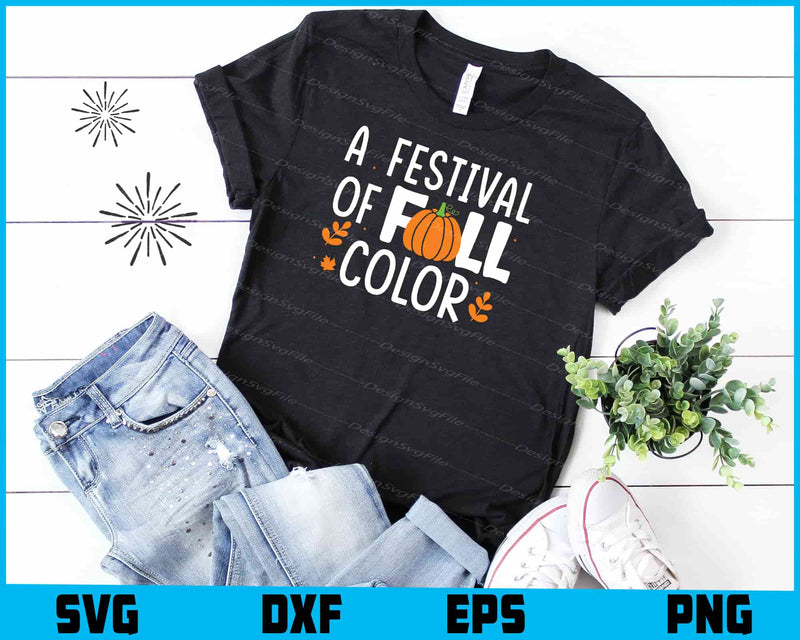 A Festival Of Fall Color SVG PNG Digital Printable File  - Premium Cutting Files in SVG, PNG & EPS Formats - Premium SVG Cutting Files for Crafts