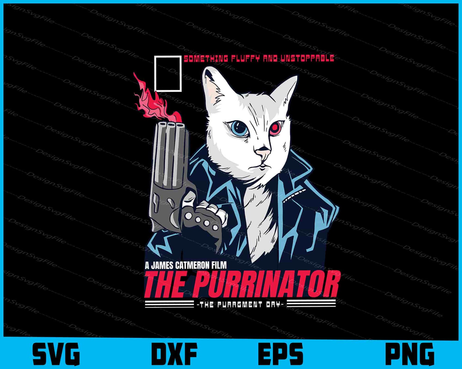 A James Gatmeron Film Purrinator Movie Parody SVG PNG Printable File  - Premium Cutting Files in SVG, PNG & EPS Formats - Premium SVG Cutting Files for Crafts