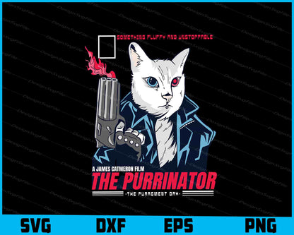 A James Gatmeron Film Purrinator Movie Parody SVG PNG Printable File  - Premium Cutting Files in SVG, PNG & EPS Formats - Premium SVG Cutting Files for Crafts