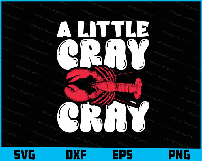 Collection of crawfish-themed graphics and text on a black background with colorful accents.