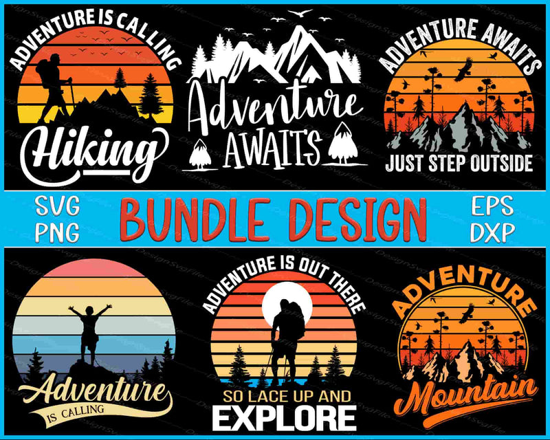 Aadventure Bundle SVG, Mountain PNG