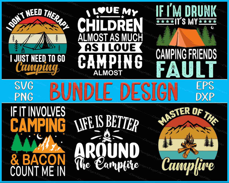 Adventure Bundle SVG Campfire PNG