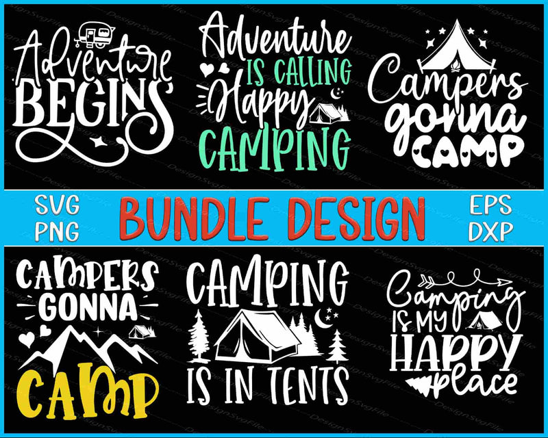 Adventure Bundle SVG Camping PNG