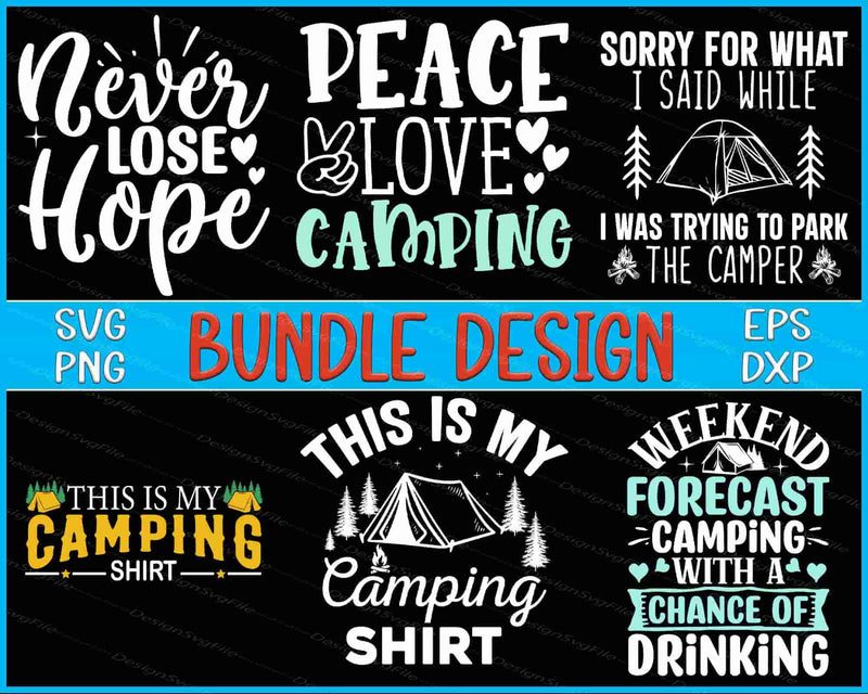 Adventure Bundle SVG Camping Shirt PNG