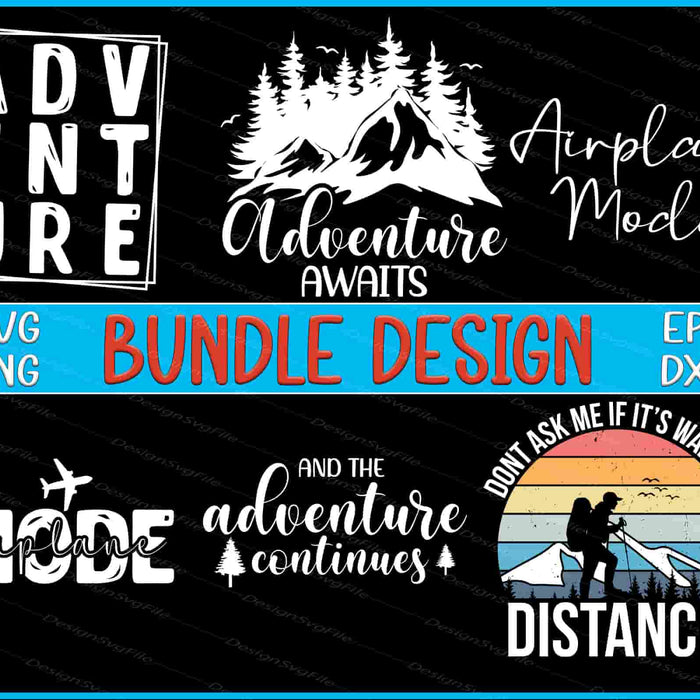 Adventure Bundle SVG, Airplane PNG