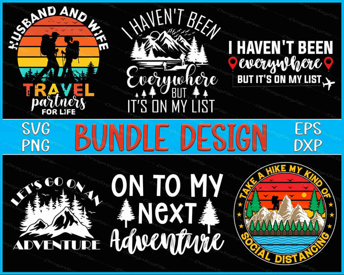 Adventure Bundle SVG, Travel PNG