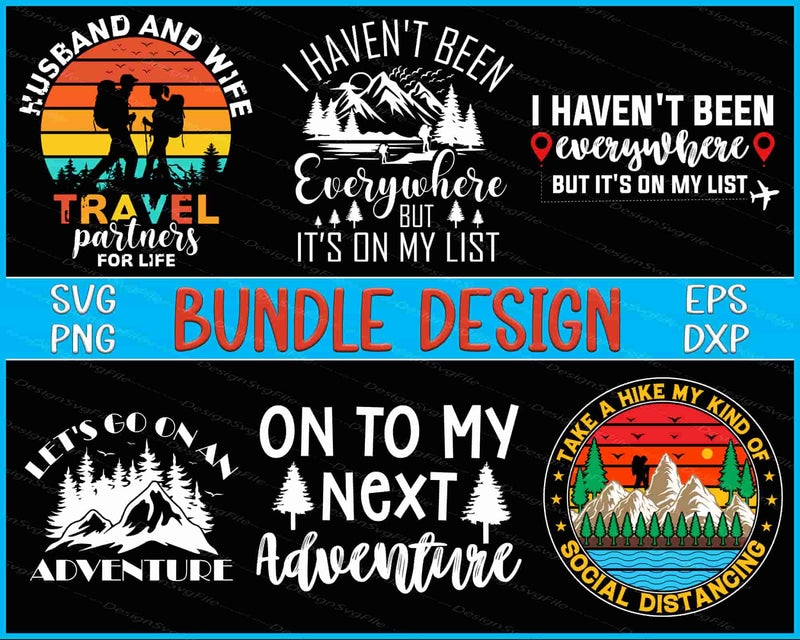 Adventure Bundle SVG, Travel PNG