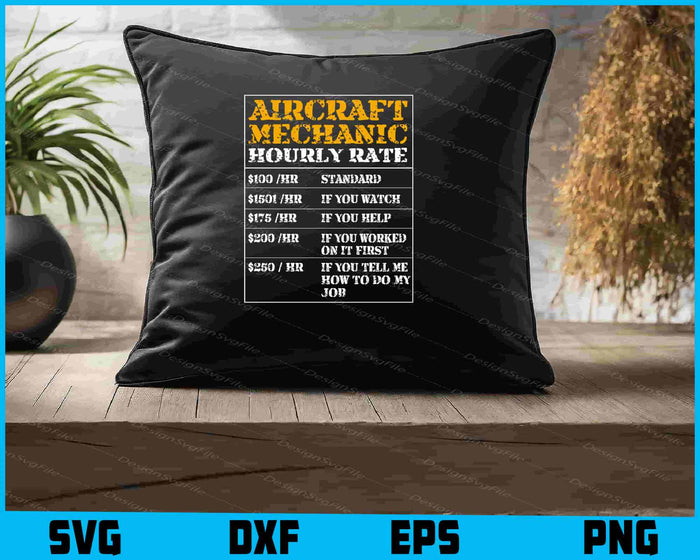 Aircraft Mechanic Hourly Rate SVG