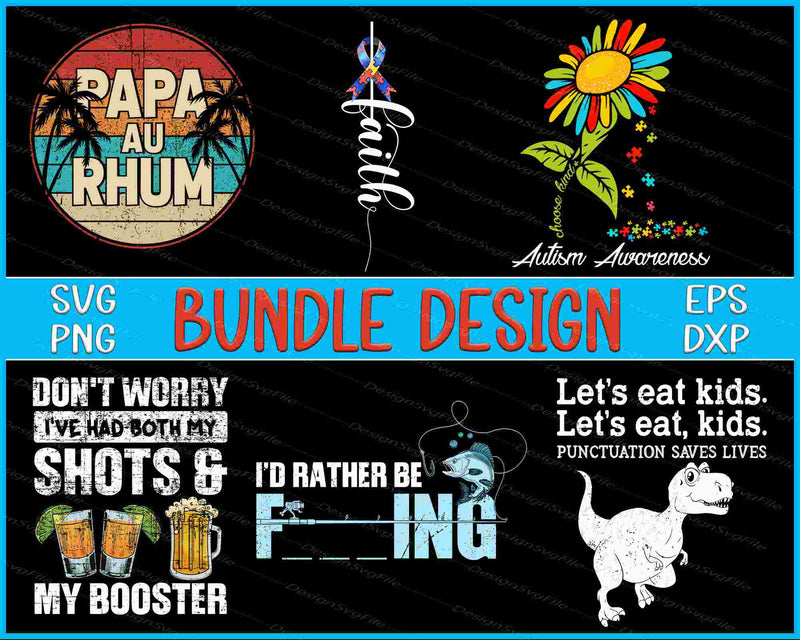 Alcool Bundle SVG, Autism Awareness PNG