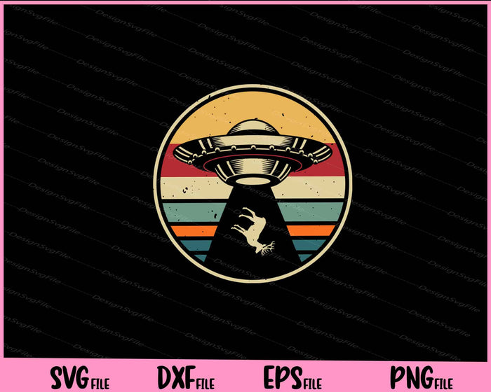 Alien Retro Vintage Svg Cutting Printable Files  - Premium Cutting Files in SVG, PNG & EPS Formats - Premium SVG Cutting Files for Crafts