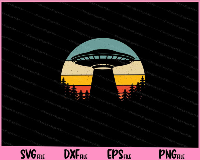 Alien Vintage Svg Cutting Printable Files  - Premium Cutting Files in SVG, PNG & EPS Formats - Premium SVG Cutting Files for Crafts