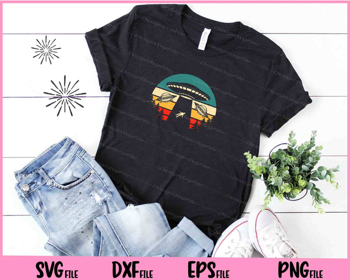 Collection of UFO and American flag designs with 'Bundle Design' text.