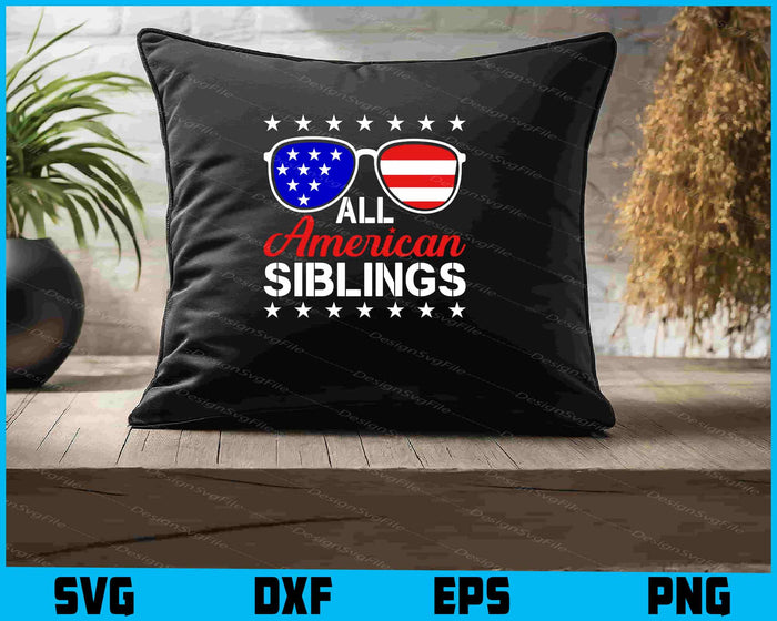 All American Sibling, 4th Of July SVG