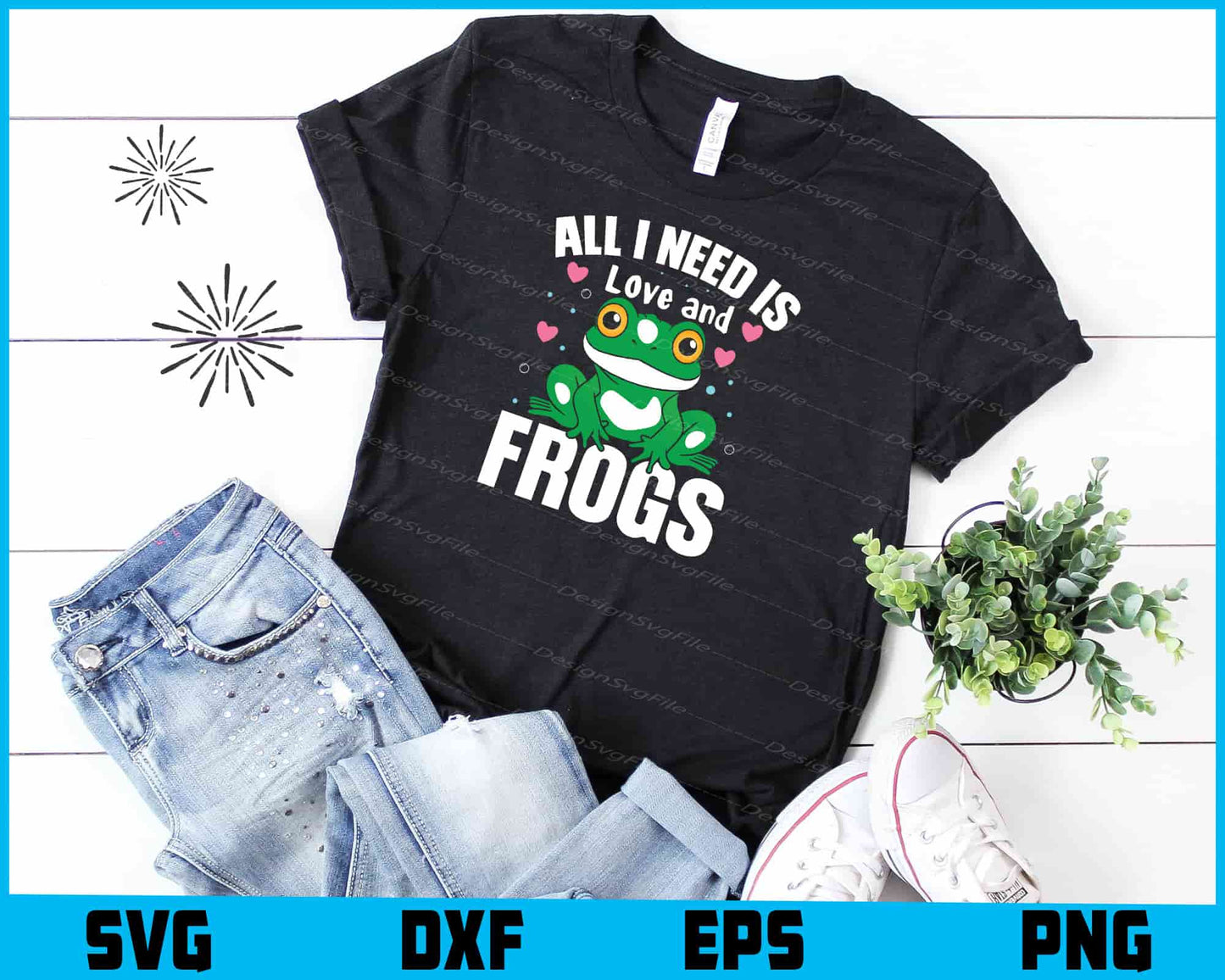 All I Need Is Love And Frogs SVG