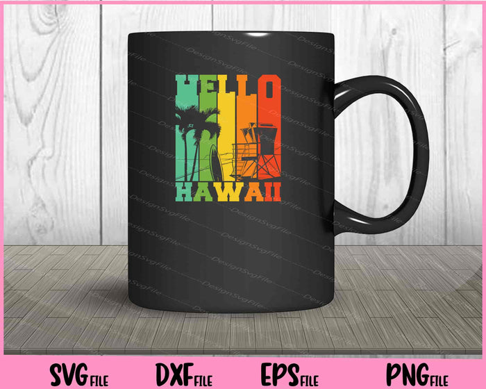 Aloha Hawaii Colorful Vintage Svg Cutting Printable Files  - Premium Cutting Files in SVG, PNG & EPS Formats - Premium SVG Cutting Files for Crafts