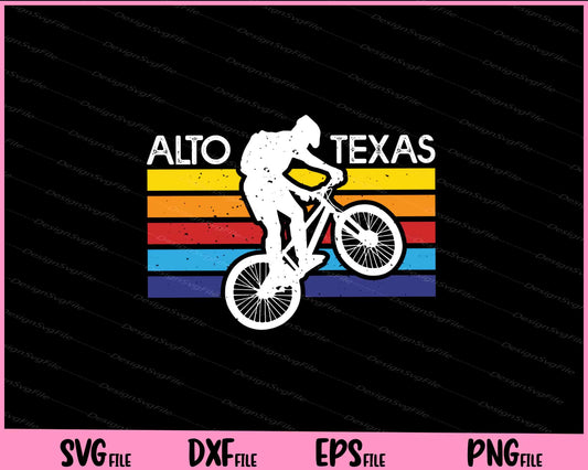 Alto Texas Cycling Vintage Svg Cutting Printable Files  - Premium Cutting Files in SVG, PNG & EPS Formats - Premium SVG Cutting Files for Crafts