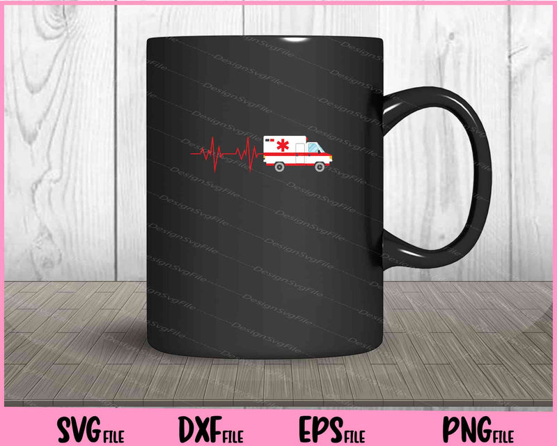 Ambulance Driver Heartbeat EKG Pulse Emergency Services Car mug