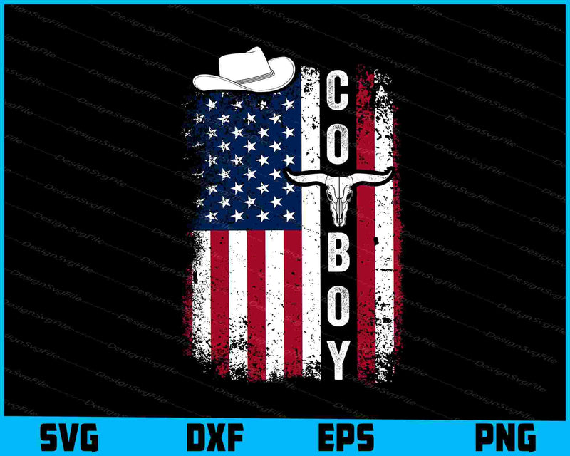 American Cowboy Flag SVG