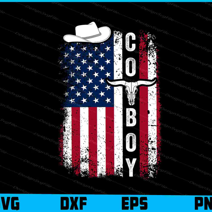 American Cowboy Flag SVG