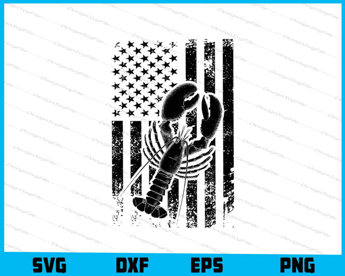 American CrawFish Flag SVG