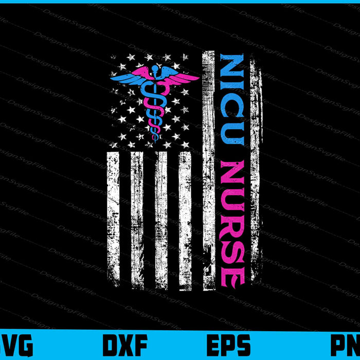 American Flag - Patreotic NICU Nurse SVG