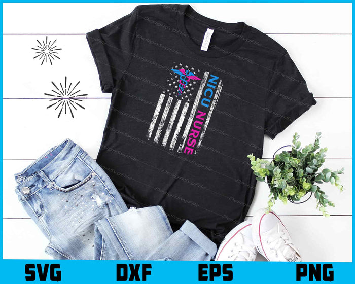American Flag - Patreotic NICU Nurse SVG