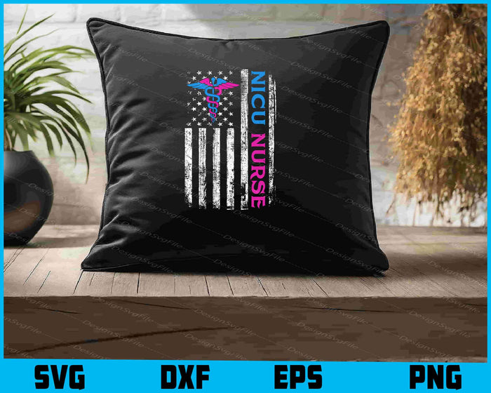 American Flag - Patreotic NICU Nurse SVG