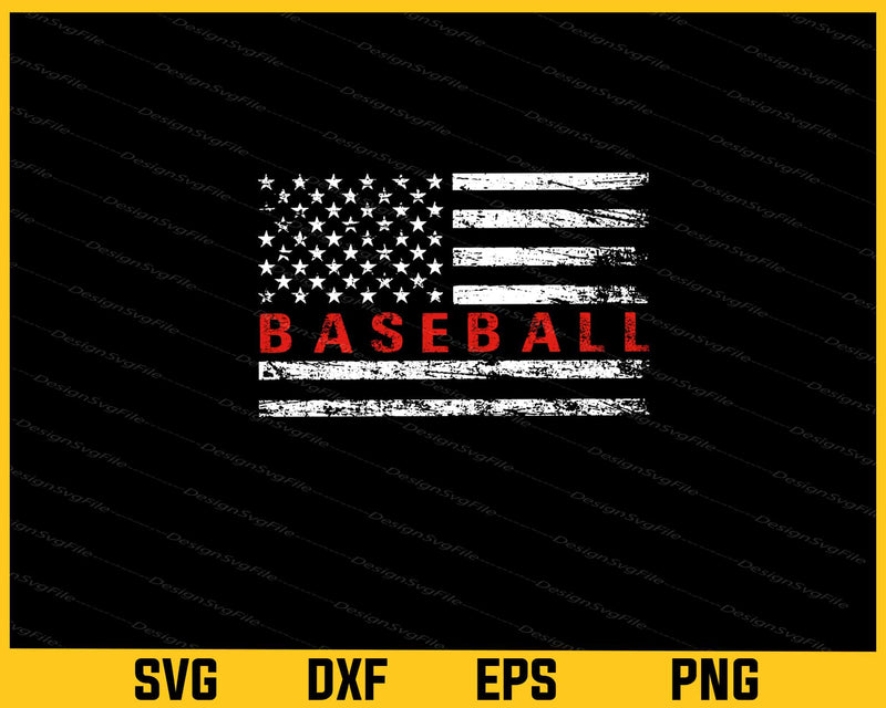 American Flag Baseball Svg Cutting Printable File  - Premium Cutting Files in SVG, PNG & EPS Formats - Premium SVG Cutting Files for Crafts