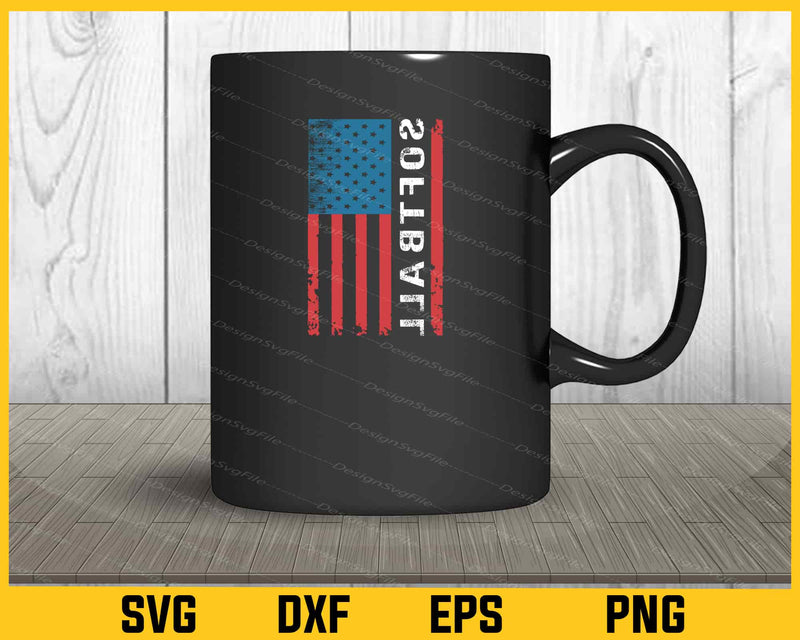 American Flag Baseball mug