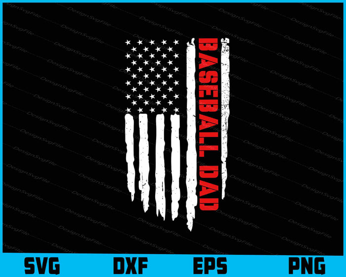 American Flag SVG, Baseball Dad SVG Dog-Paw PNG