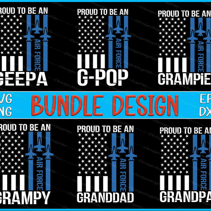 American Flag Bundle SVG, Air Force PNG