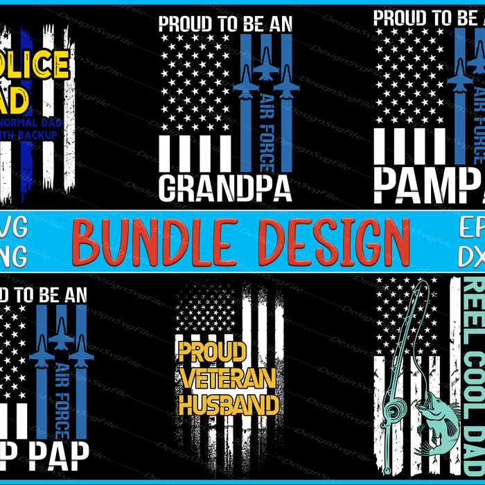American Flag Bundle SVG, Veteran PNG