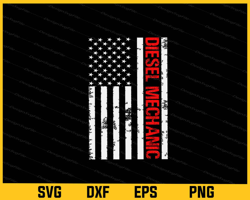 American Flag Diesel Mechanic Svg Cutting Printable File  - Premium Cutting Files in SVG, PNG & EPS Formats - Premium SVG Cutting Files for Crafts